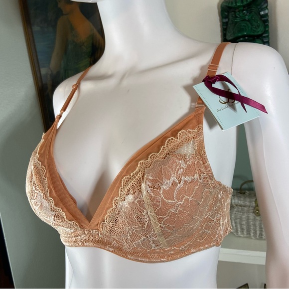 The Little Bra Company Other - New NWT The Little Bra Company Bralette Ava Apricot Honey Lace 38A Petite